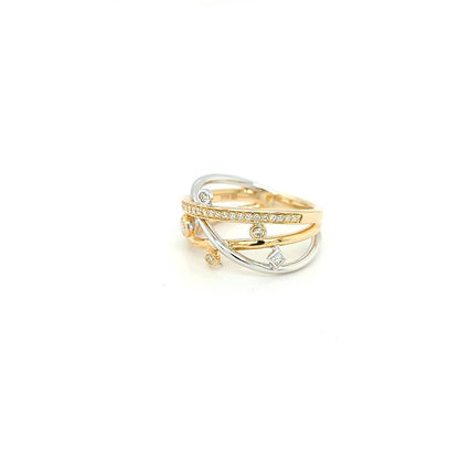 YELLOW AND WHITE GOLD DIAMOND RING