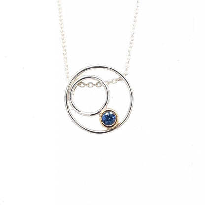 CIRCULAR SAPPHIRE PENDANT