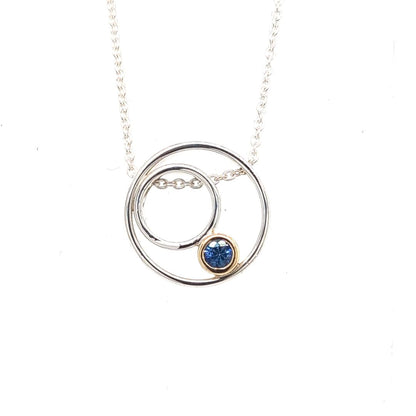 CIRCULAR SAPPHIRE PENDANT