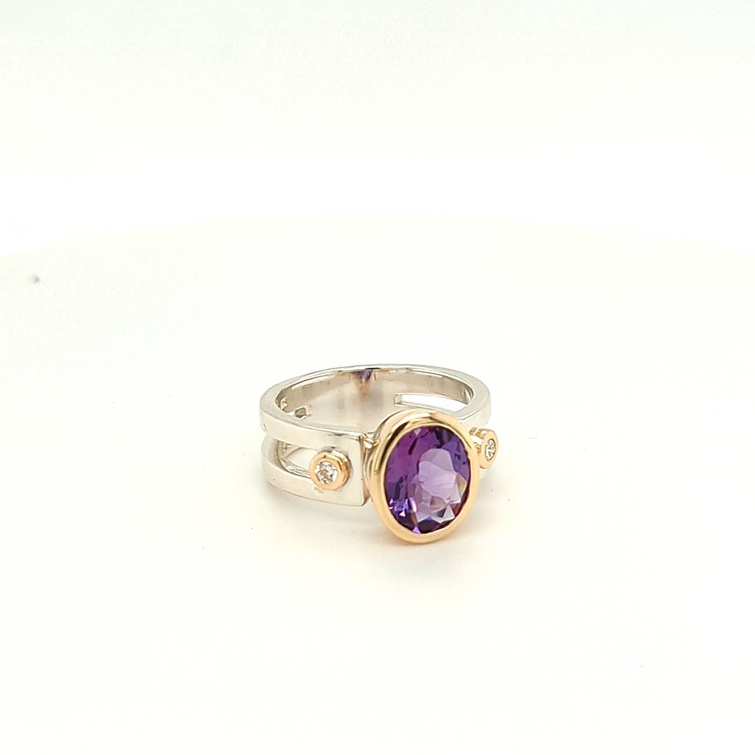 AMETHYST RING. Custom jewellery Sunshine Coast & Australia 