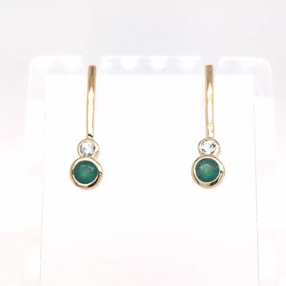 EMERALD AND SAPPHIRE EARRINGS