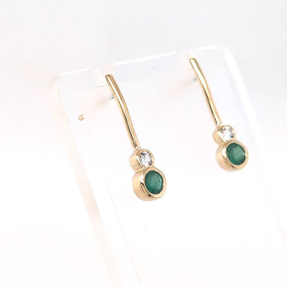 EMERALD AND SAPPHIRE EARRINGS