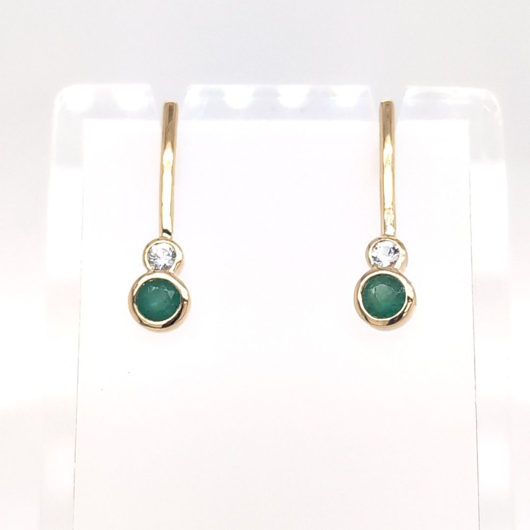 EMERALD AND SAPPHIRE EARRINGS