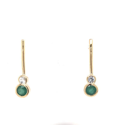 EMERALD AND SAPPHIRE EARRINGS