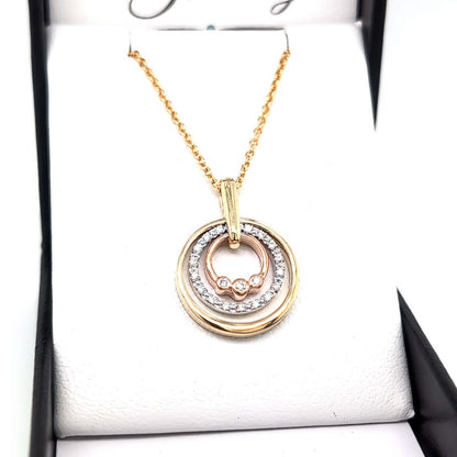 PINK DIAMOND CIRCLE PENDANT