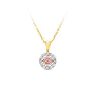 PINK DIAMOND PENDANT - ROUND