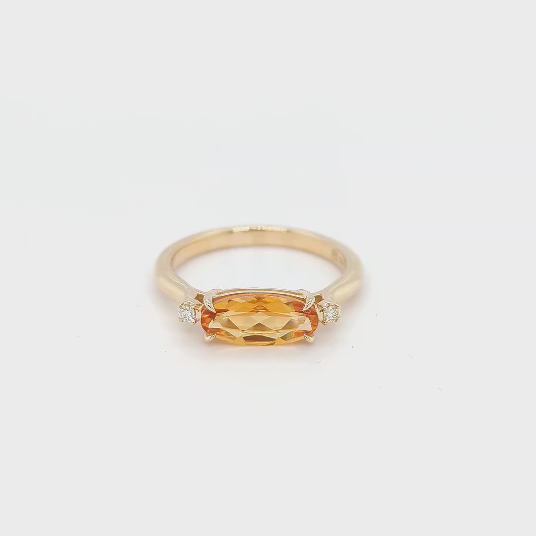 Load video: OVAL CITRINE RING