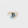 LONDON BLUE TOPAZ, BLUE TOPAZ & DIAMOND RING