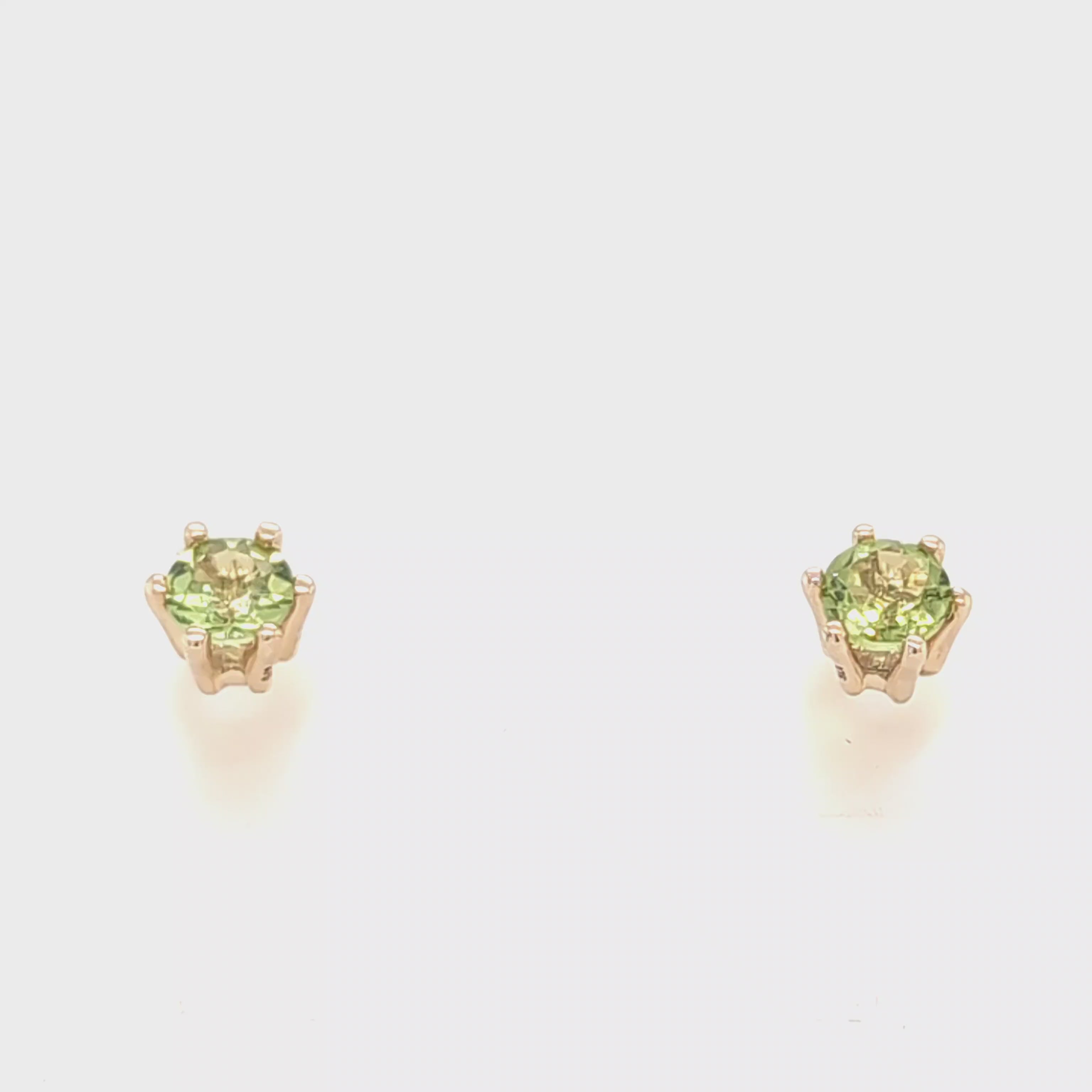 Load video: ELEGANT PERIDOT STUD EARRINGS