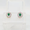 EMERALD AND DIAMOND EARRINGS