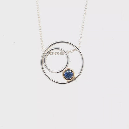 CIRCULAR SAPPHIRE PENDANT