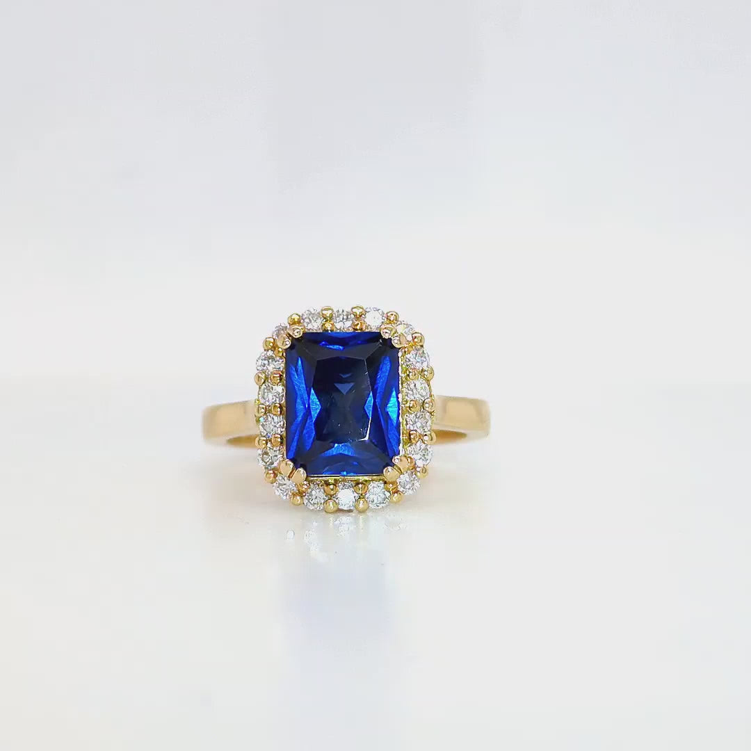 Load video: QLD BLUE SAPPHIRE AND DIAMOND RING